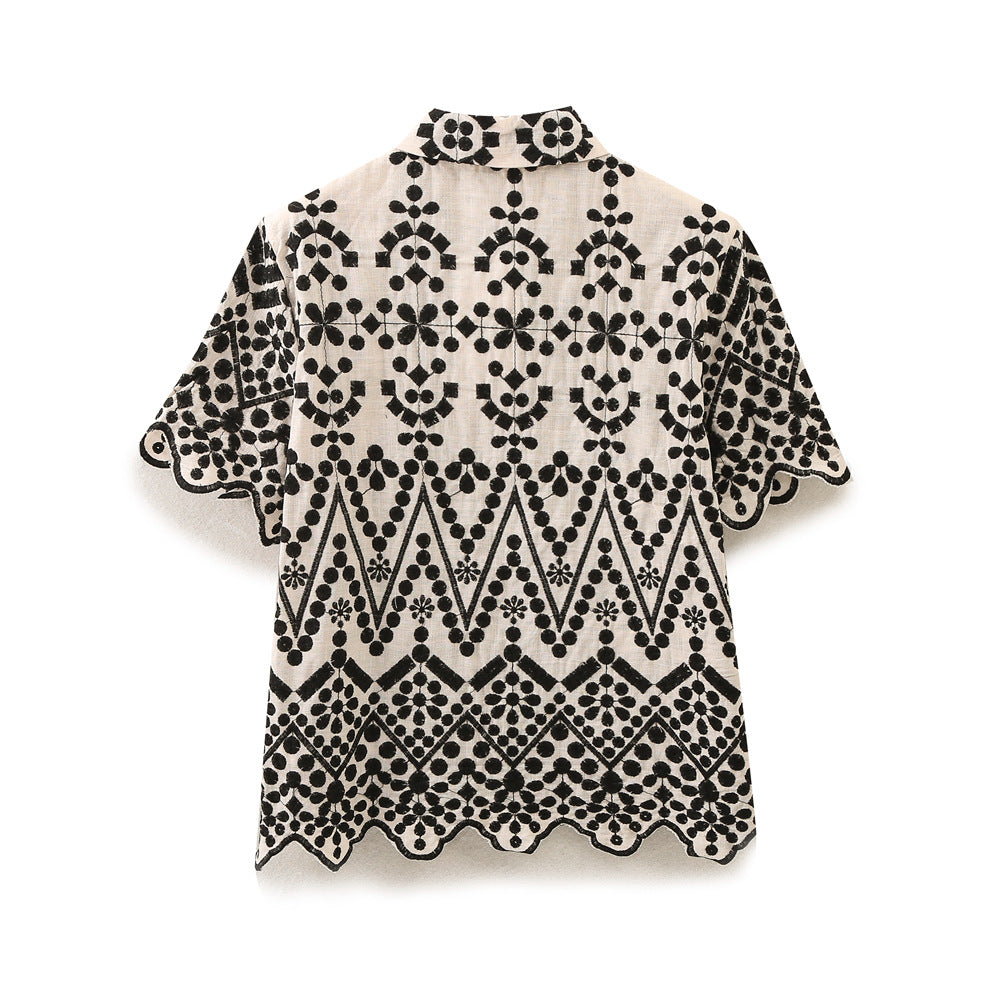 Embroidered Shirt Embroidered Shorts SA341