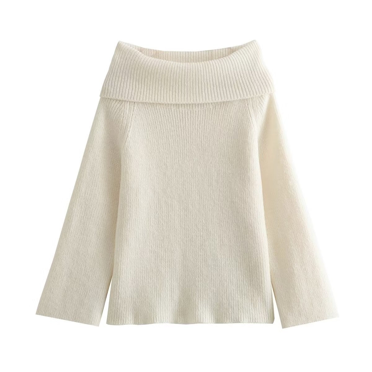 Straight Shoulder Long-sleeved Sweater Top SA401
