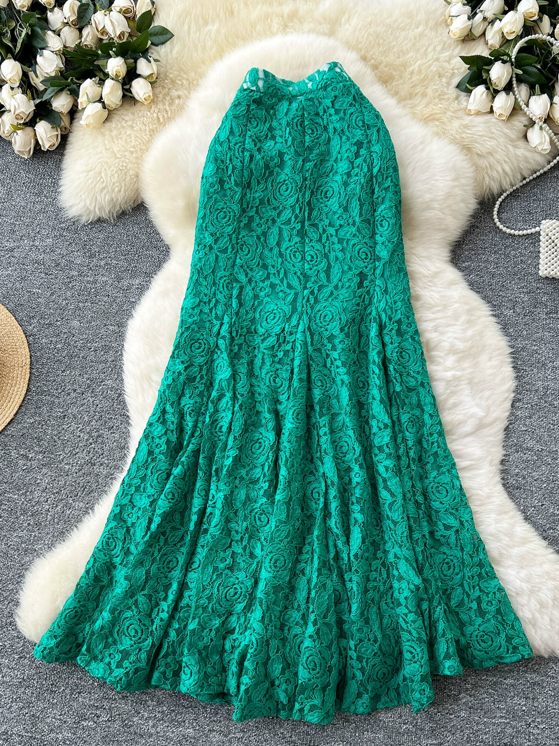 Lace Hip Skirt Female Fishtail Mid-length Skirt 69A695