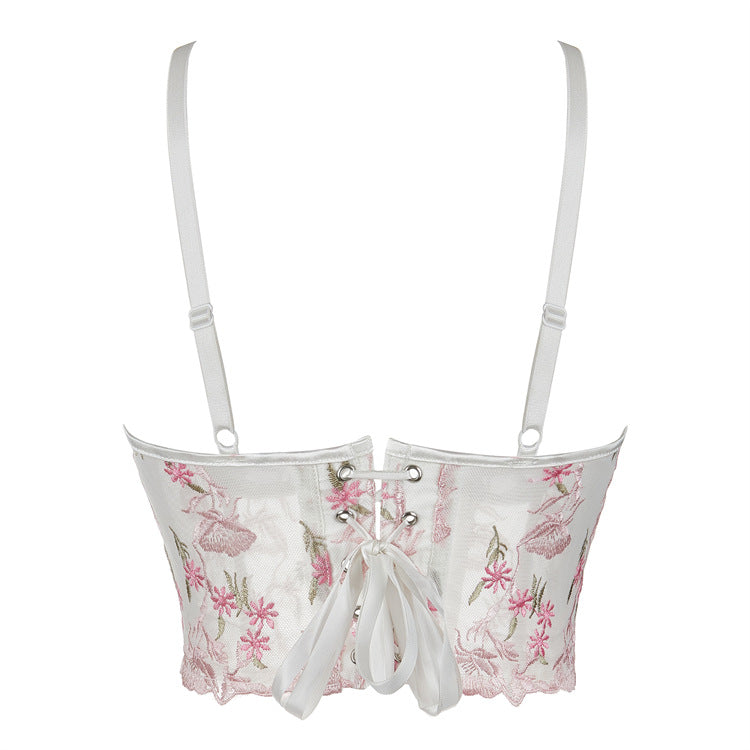 Double Shoulder Strap Mesh Women's Tube Top 69A744