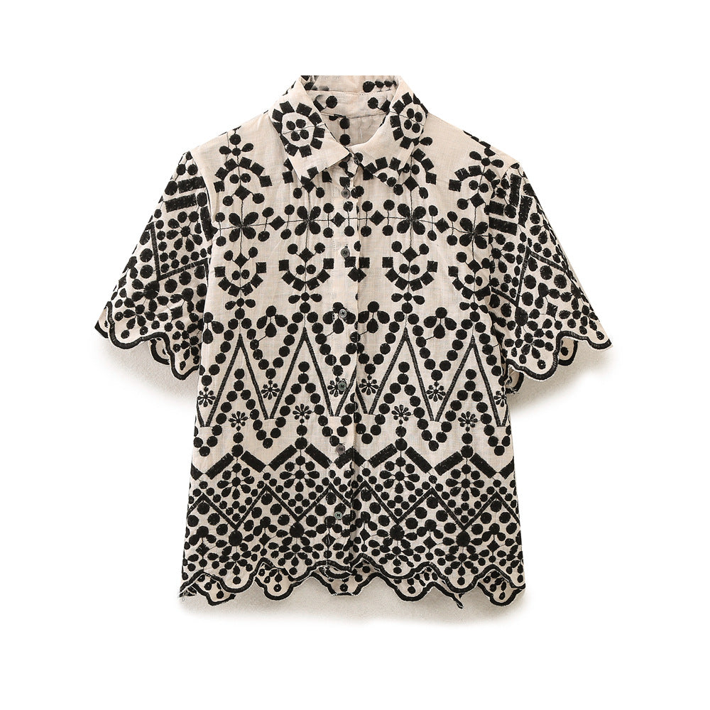 Embroidered Shirt Embroidered Shorts SA341