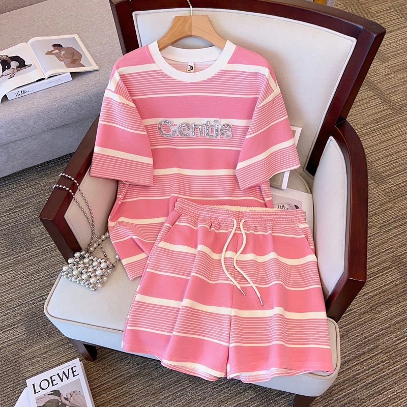 Striped T-shirt Sports Suit SA973