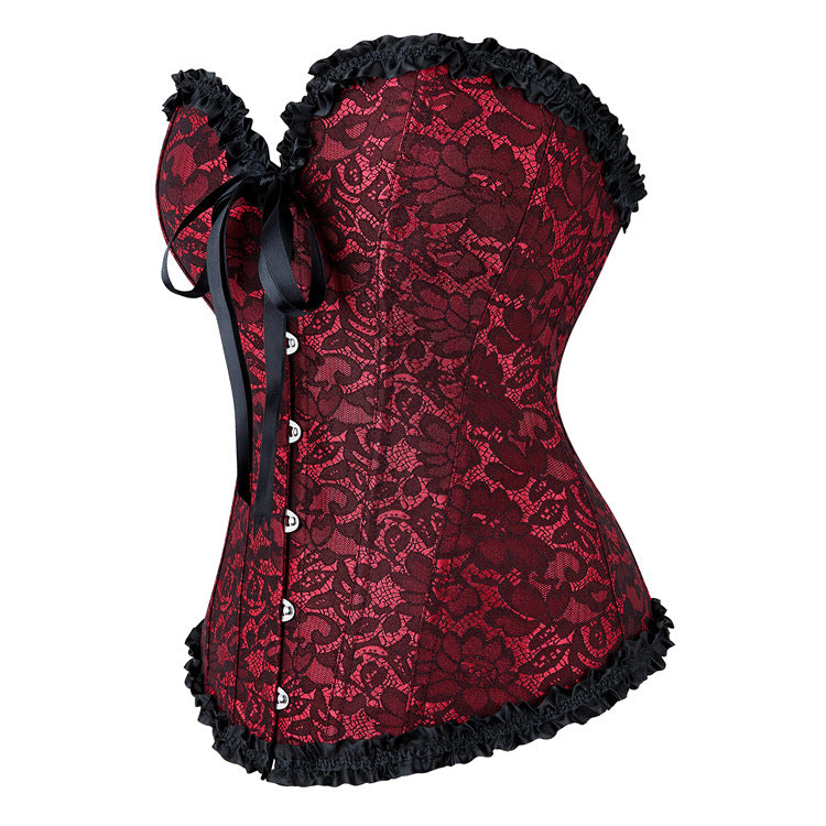 Crimson Lace Court Body Waist Shapewear Top 69A701