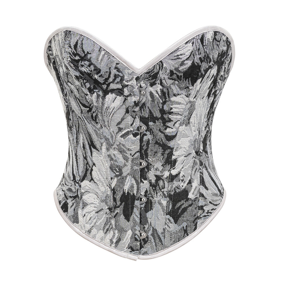 Printed Tube Top, Fishbone Corset 69A745