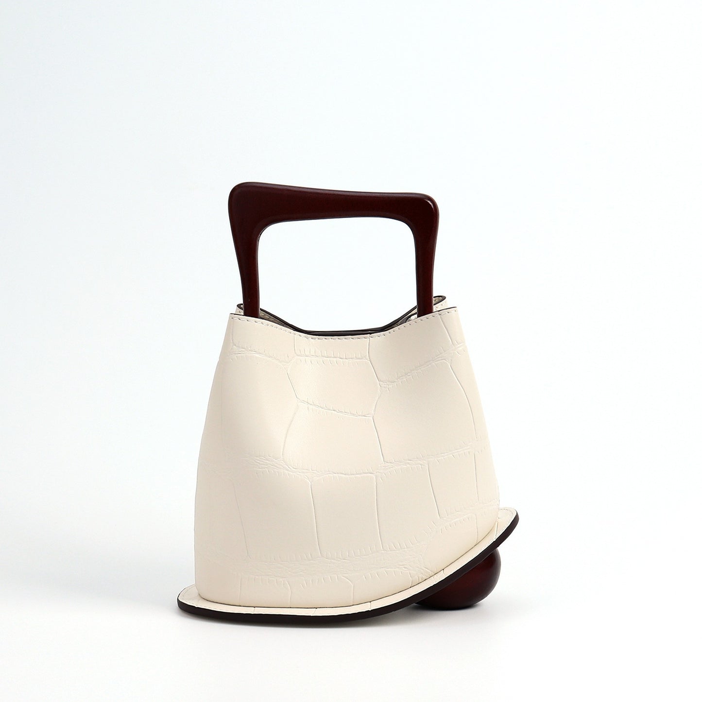 Bucket Bag Wooden Portable Messenger Bag Female 58A690