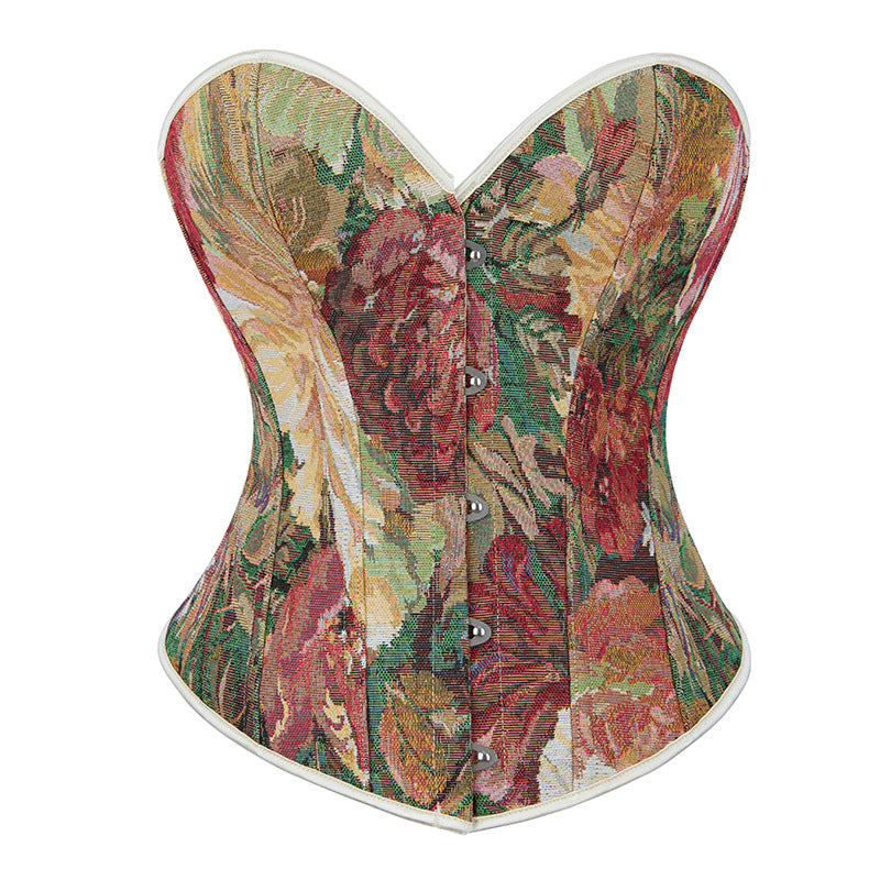 Oil Painting Style Retro Fishbone Court Top 69A649