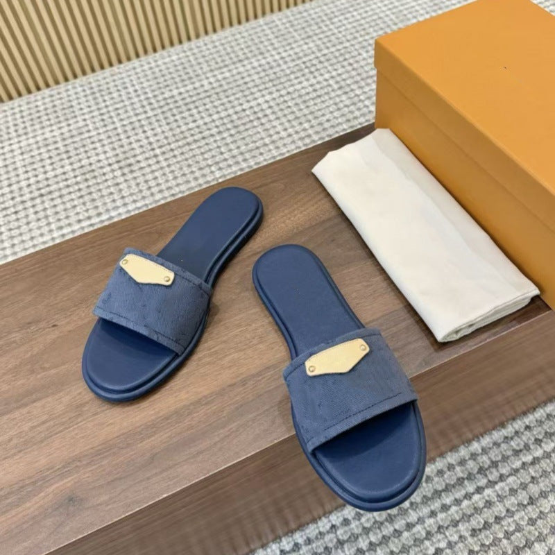 Leather Flat Bottom High-end Trend Sandals Sa261