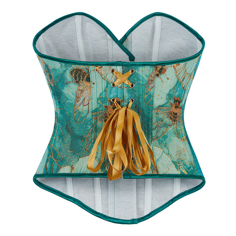 Court corset corset green bee jacquard 69A663