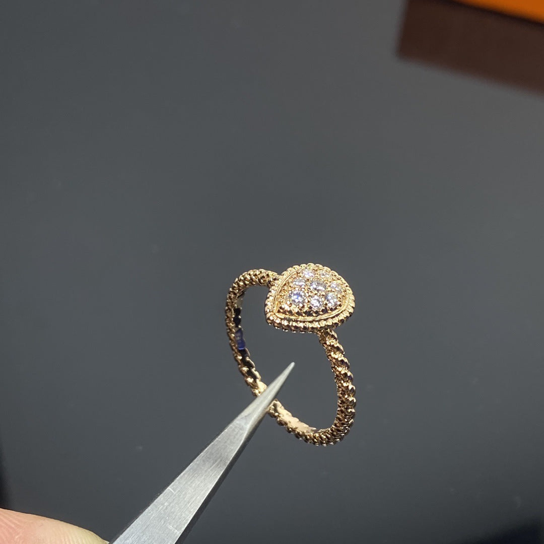 Water Drop Couple Rings SAB056
