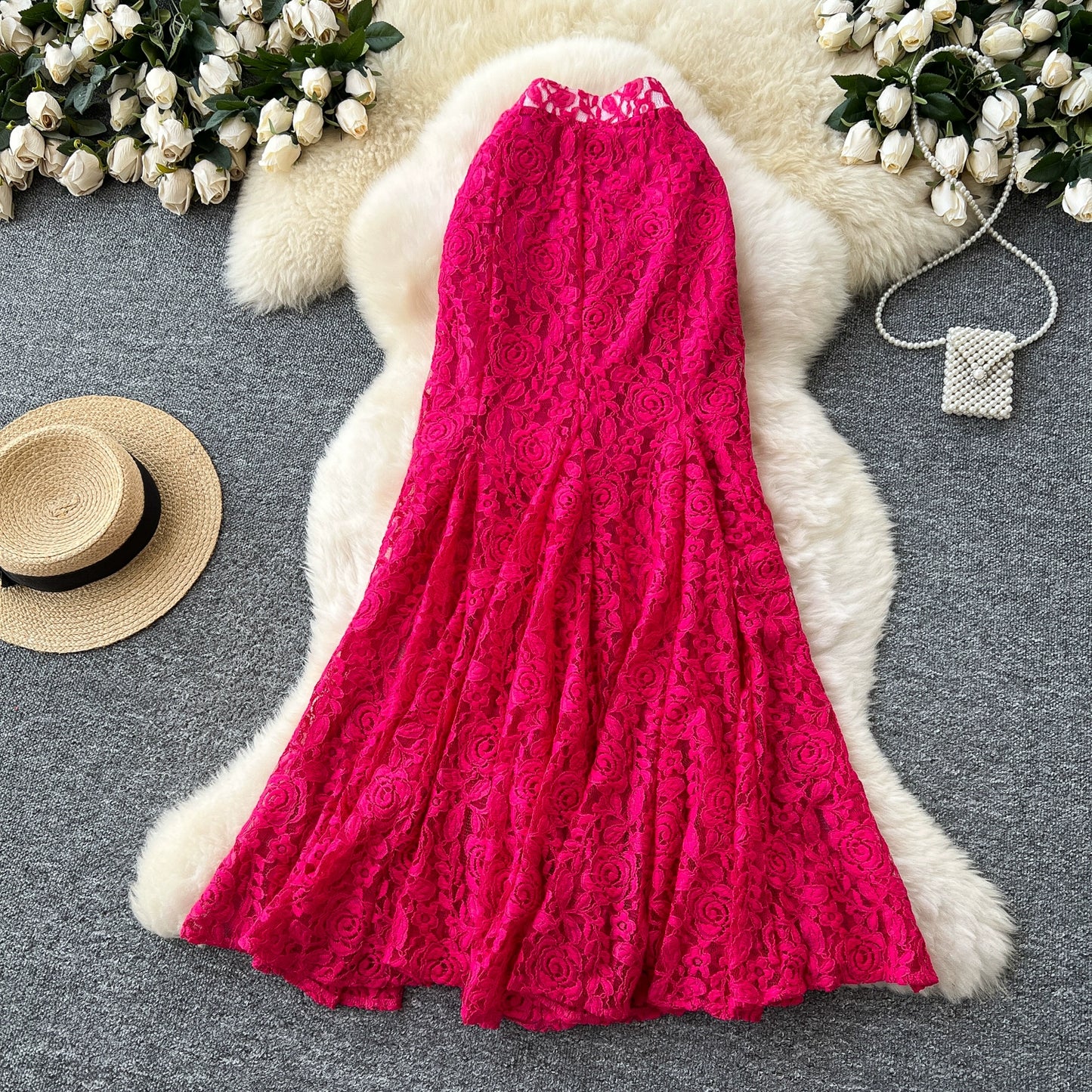 Lace Hip Skirt Female Fishtail Mid-length Skirt 69A695
