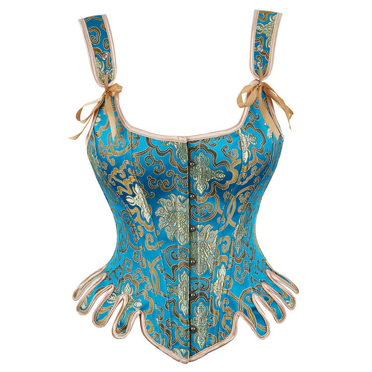 U-neck Tight-fitting Waist Steel Bone Belly Corset 69A634