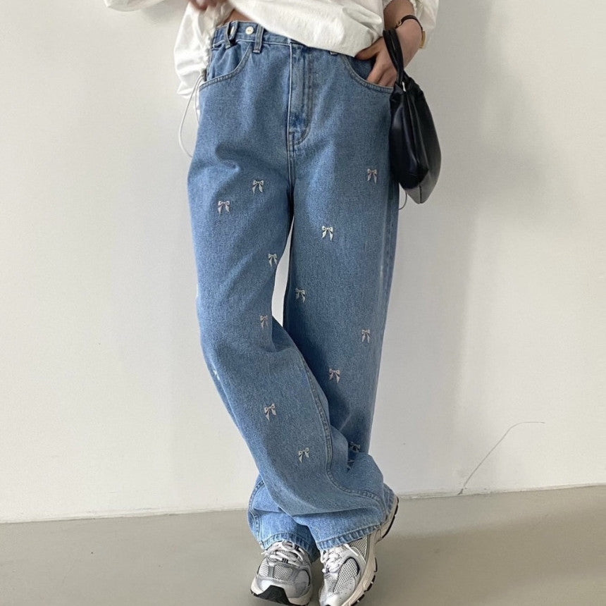 Loose Straight High-waisted Jeans SA337