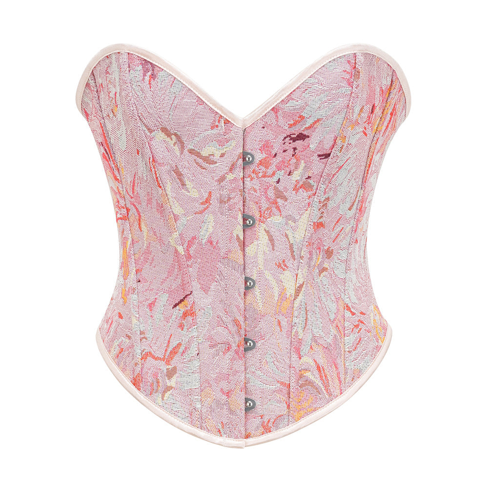 Printed Tube Top, Fishbone Corset 69A745