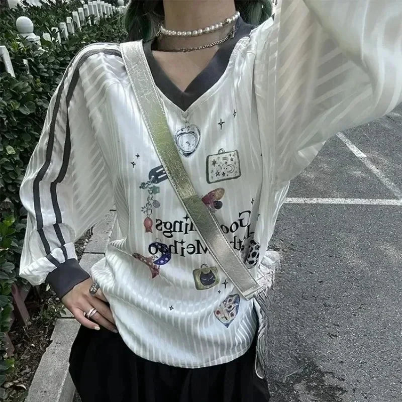 Korean Y2k Butterfly Print T-shirts SA228
