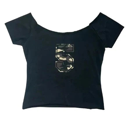 Print Off Shoulder T-shirt SA277/SA278