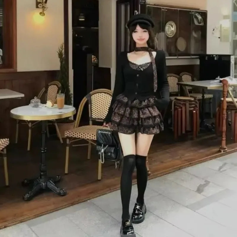 Y2k Sexy Retro Punk Set Women New Suit SA304/SA305