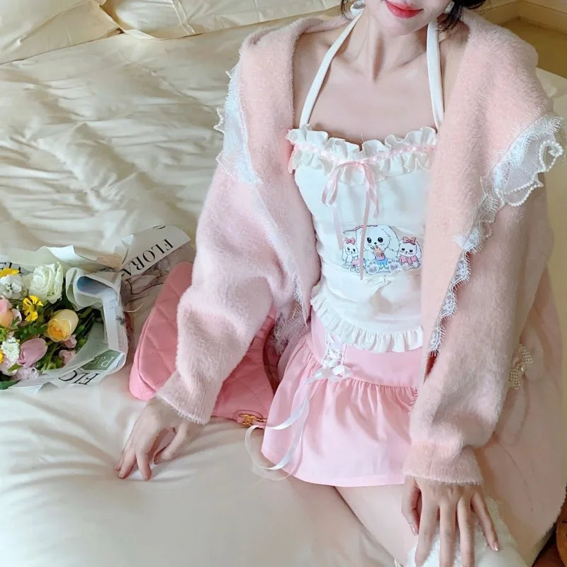 Japanese Sweet Cute Kawaii Halter Sleeveless Tank Top SA241