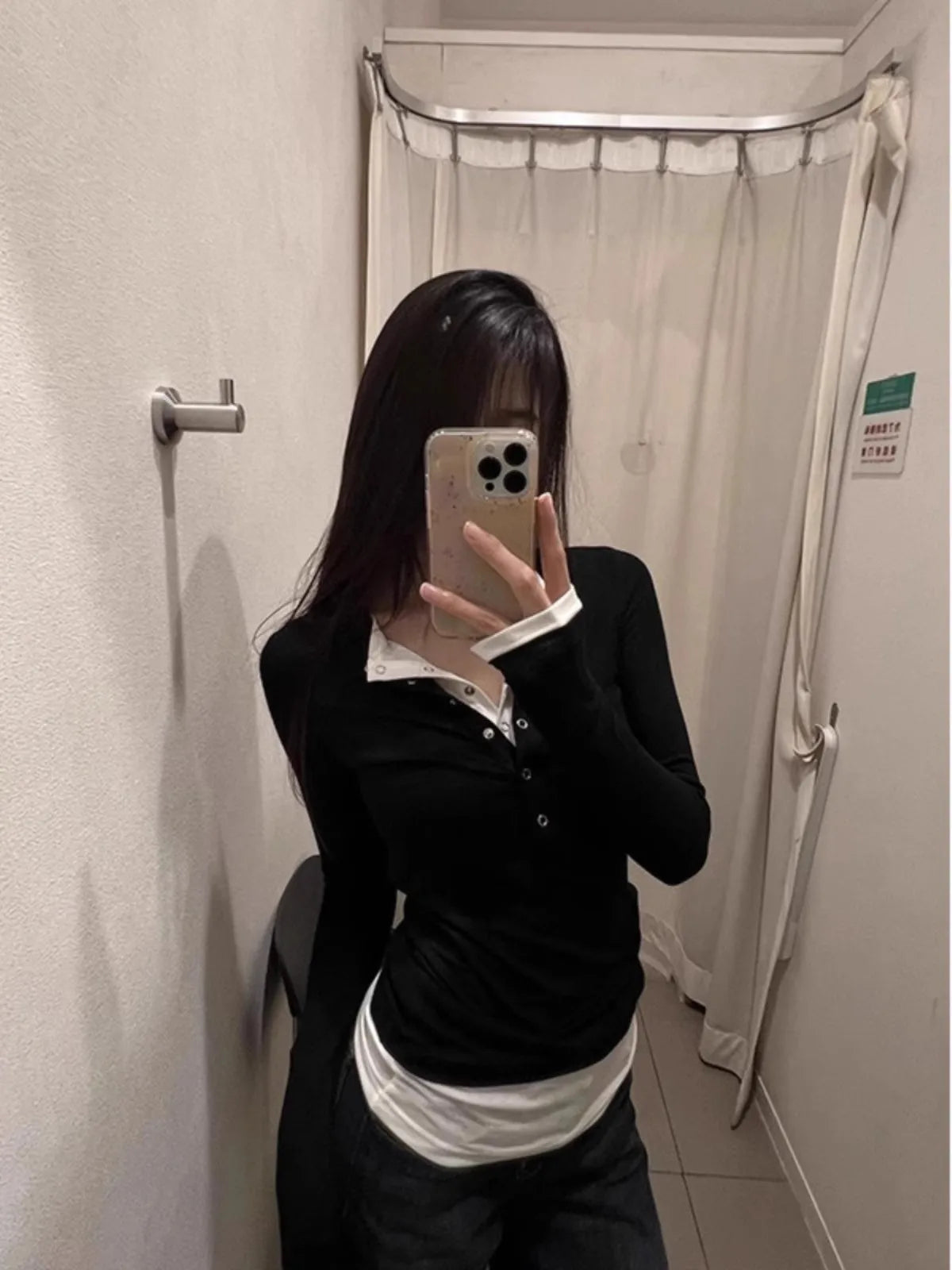 Henry Collar Long Sleeve T-Shirt SA220