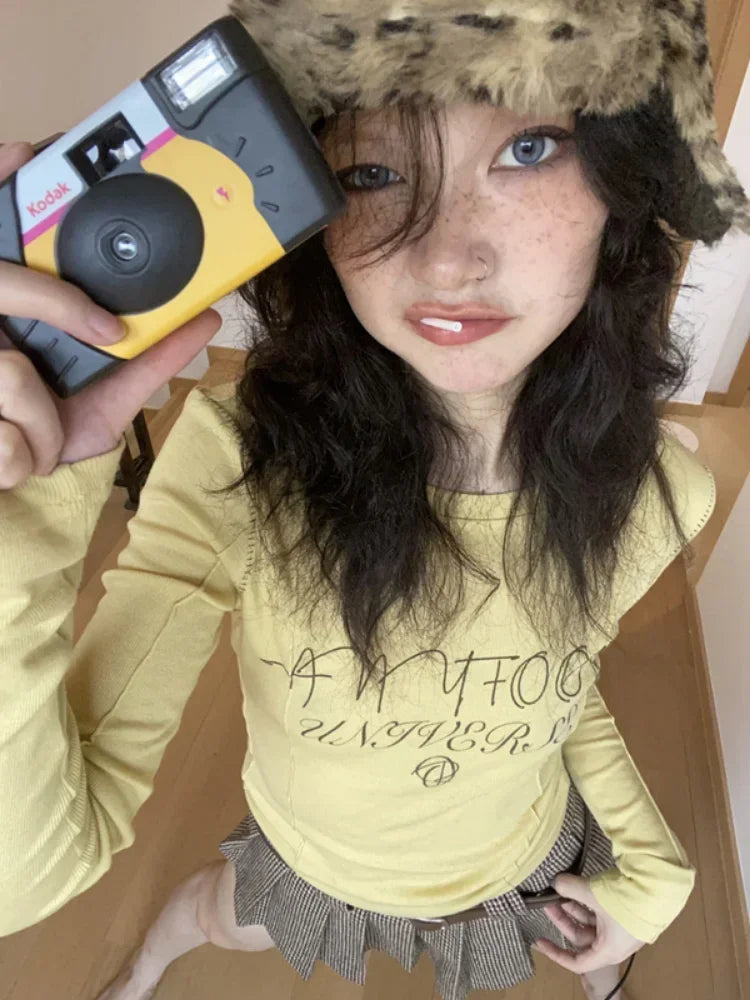 Letter Long Sleeve T-shirts Women SA221