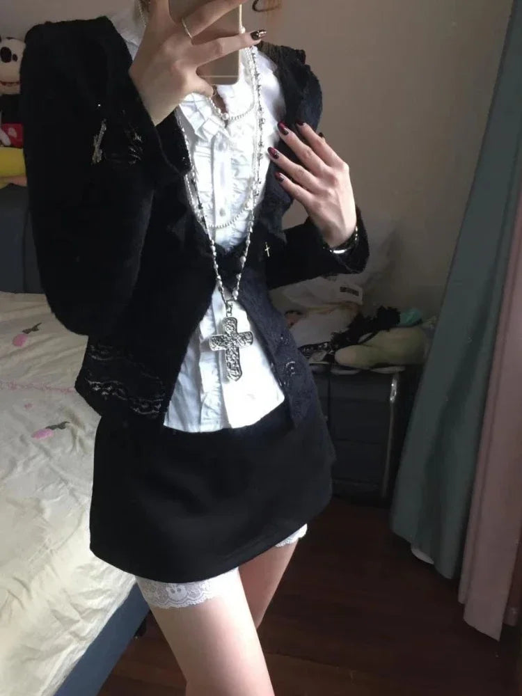 French Sweet Cool Harajuku Popular 3 Piece Sets Y2k SA259