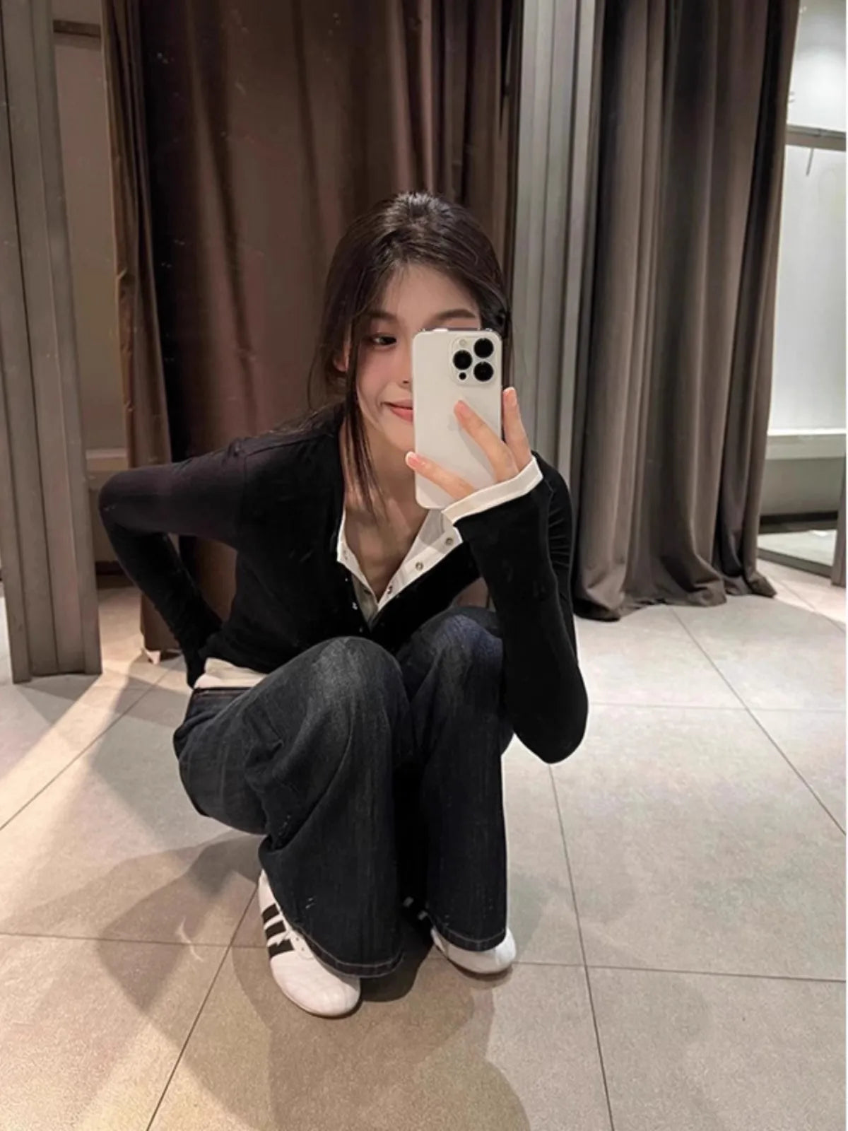 Henry Collar Long Sleeve T-Shirt SA220