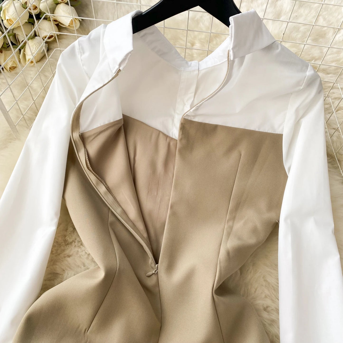 Women Elegant Spring Autumn Dress 69A130