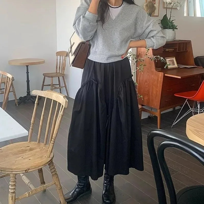 Bow Patchwork Womens Skirt Draped Skirts SA290/SA291
