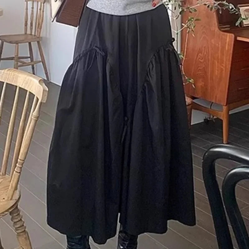 Bow Patchwork Womens Skirt Draped Skirts SA290/SA291