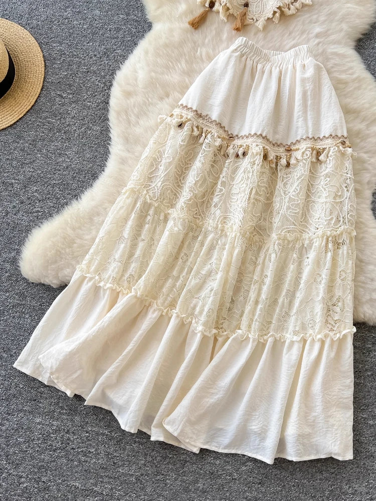 Summer French Elegant Bohemian Beach Vacation 2 Piece Set 69A134