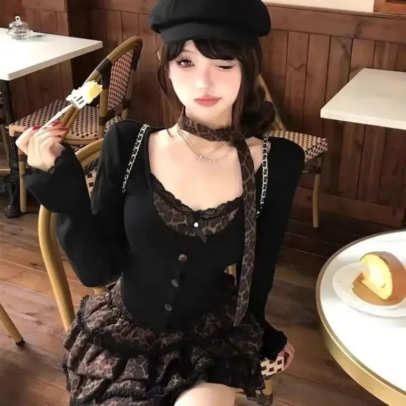 Y2k Sexy Retro Punk Set Women New Suit SA304/SA305