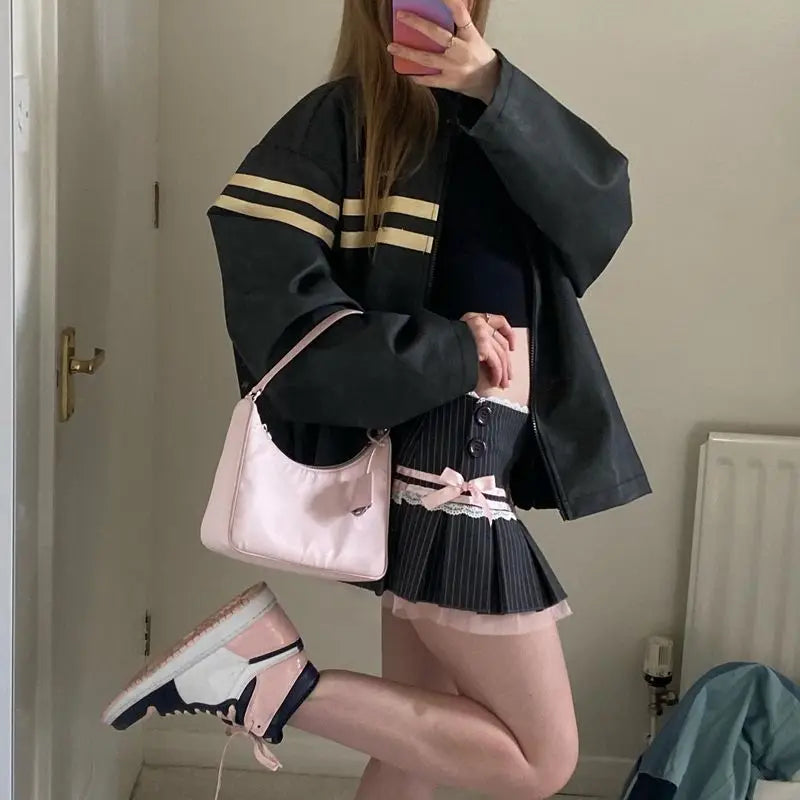 Y2k Harajuku Kwaii Lace Trim Mini Skirts SA285