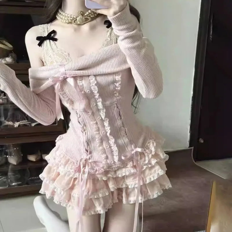 Japanese Sweet Bow Two Piece Sets SA262/SA263