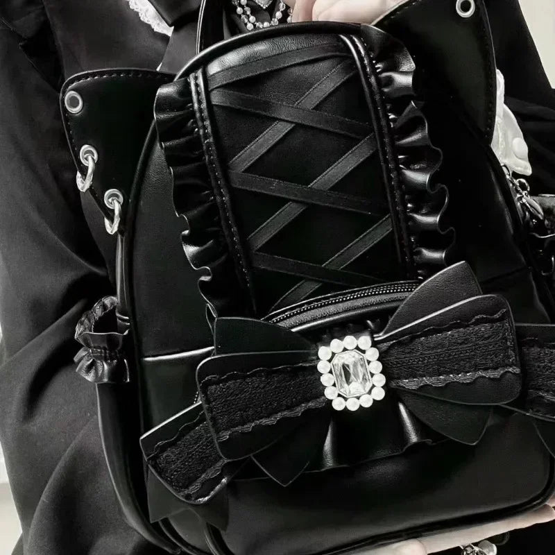 Japanese Ita Mochila Lace Cat's Ear School Bag SA248