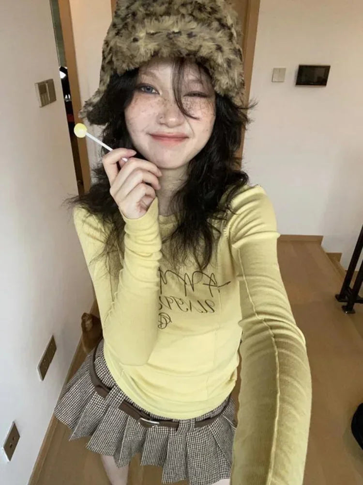 Letter Long Sleeve T-shirts Women SA221