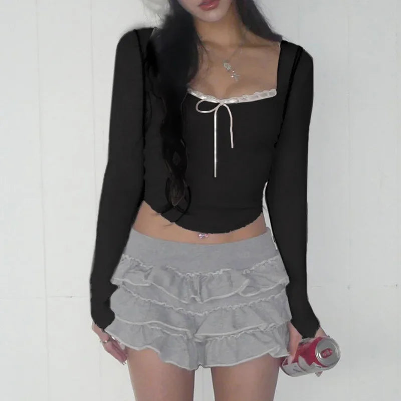 Sweet American Popular Slim Summer Girl Tops SA195/SA198