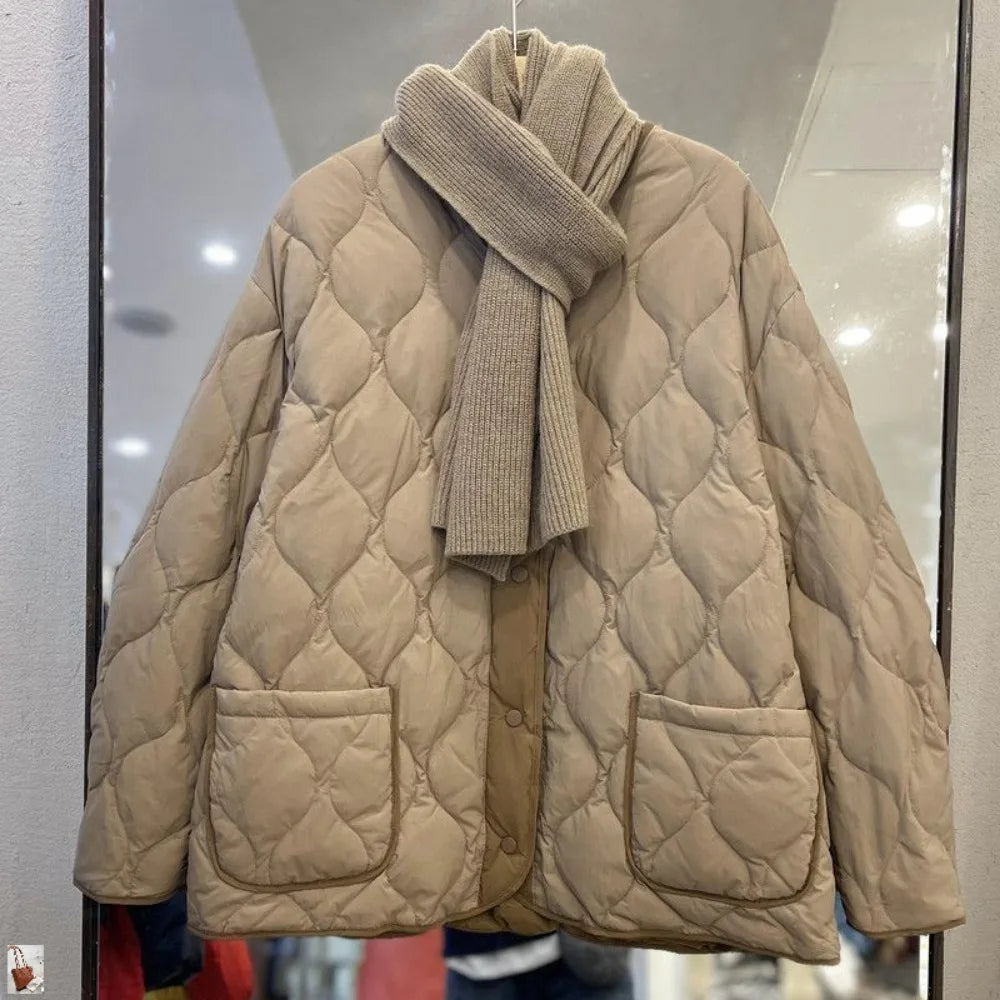 Outwears Plaid All-match Panelled Jacket