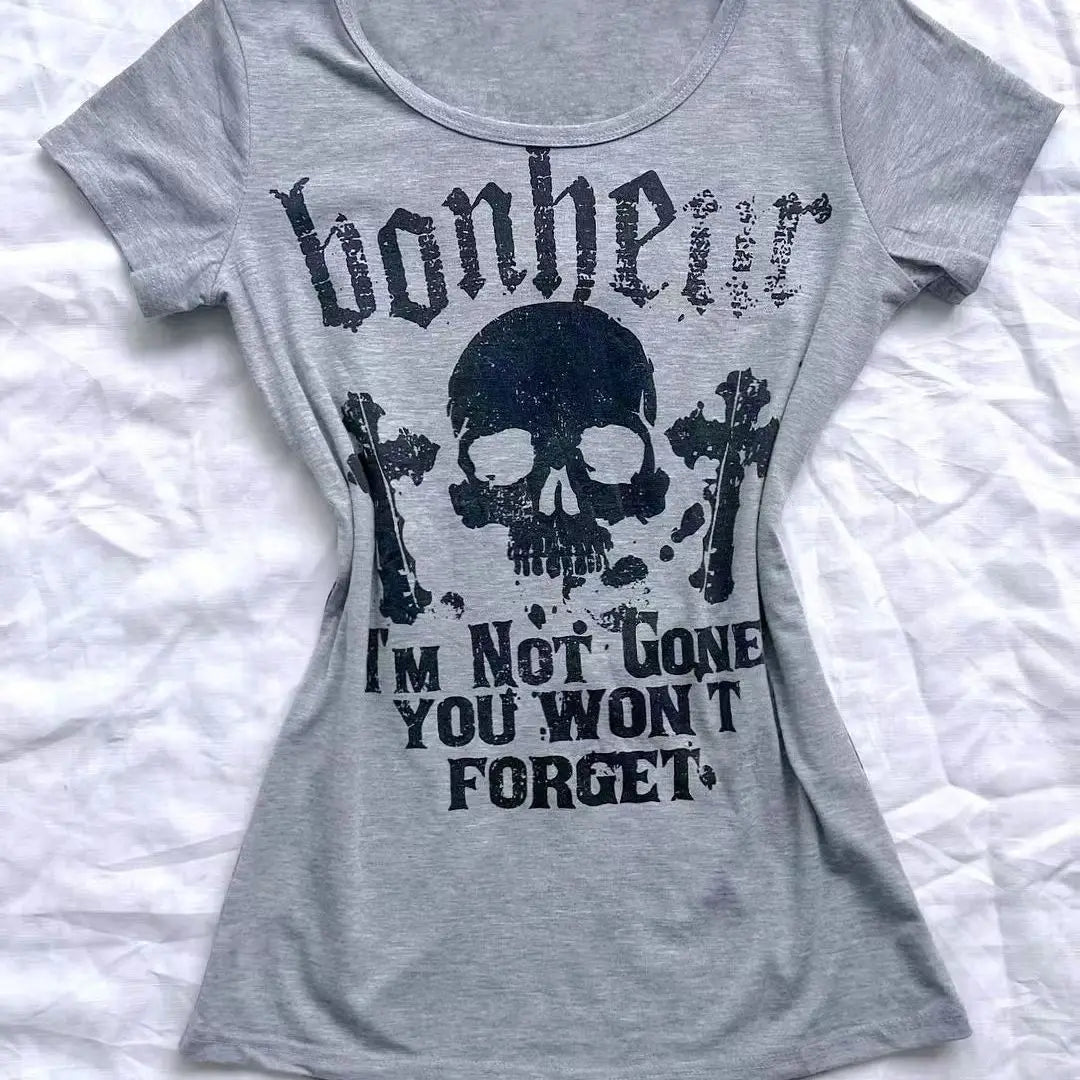 Vintage Shibuya Spice Skeleton Letter Print Vintage Tshirts SA144