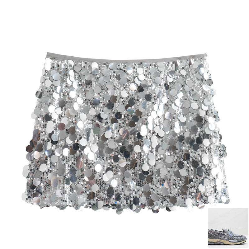 Buttocks Sequined Mini Skirt Women SA335