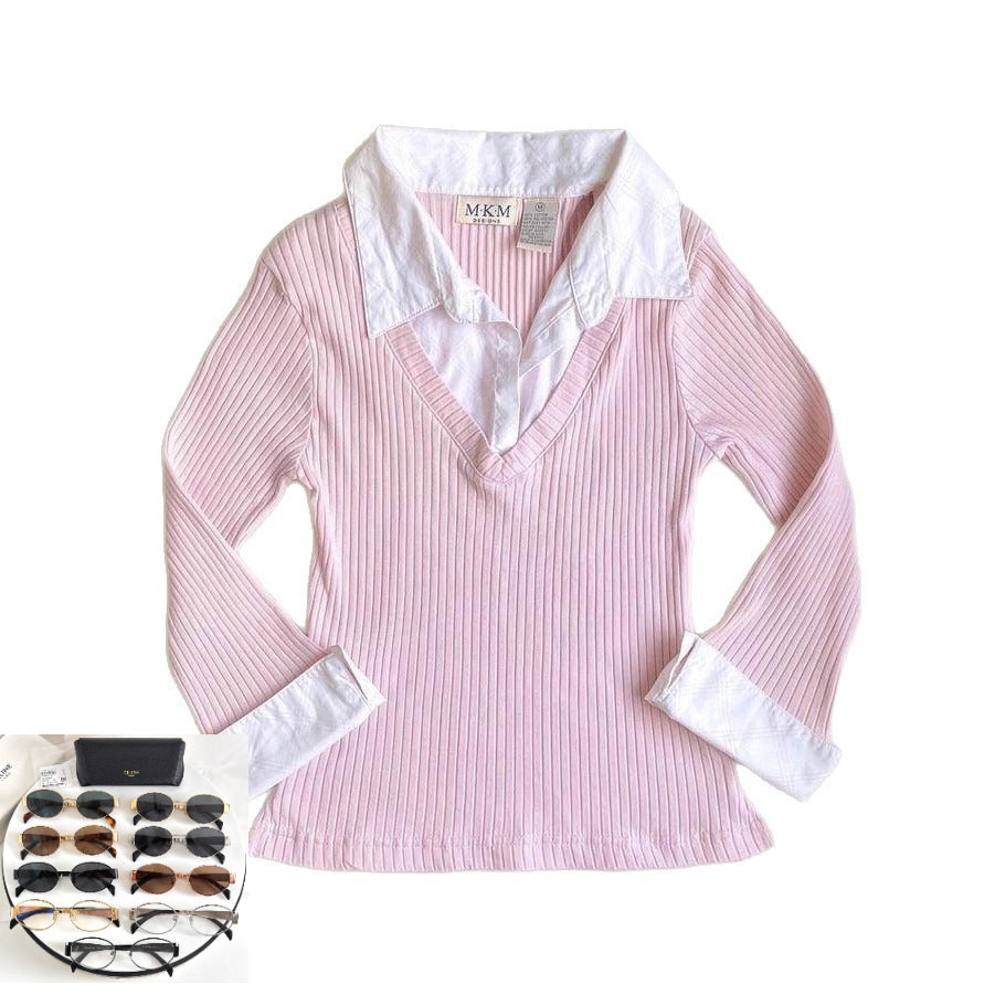 Fake Two Long-sleeved Shirts for Women SA434