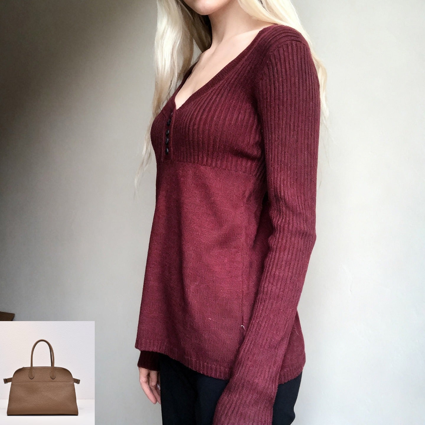 V-neck Breasted Sweater SA529