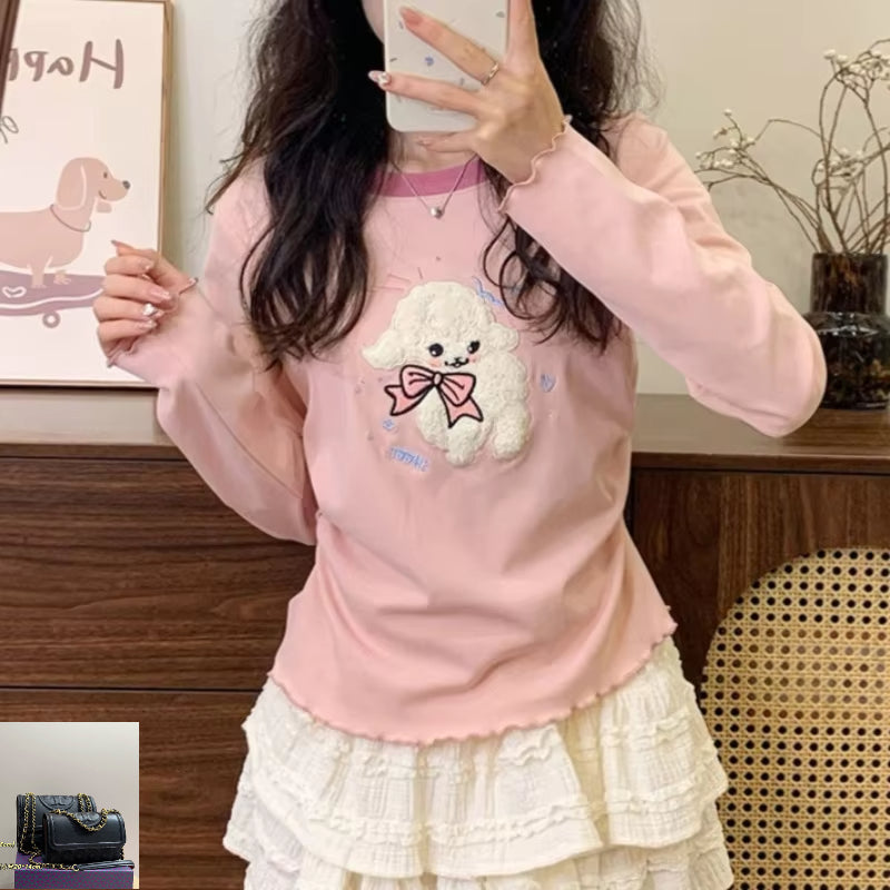 Patchwork Pink Casual Lolita T-shirt SA211/SA212