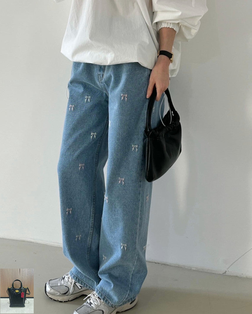 Loose Straight High-waisted Jeans SA337