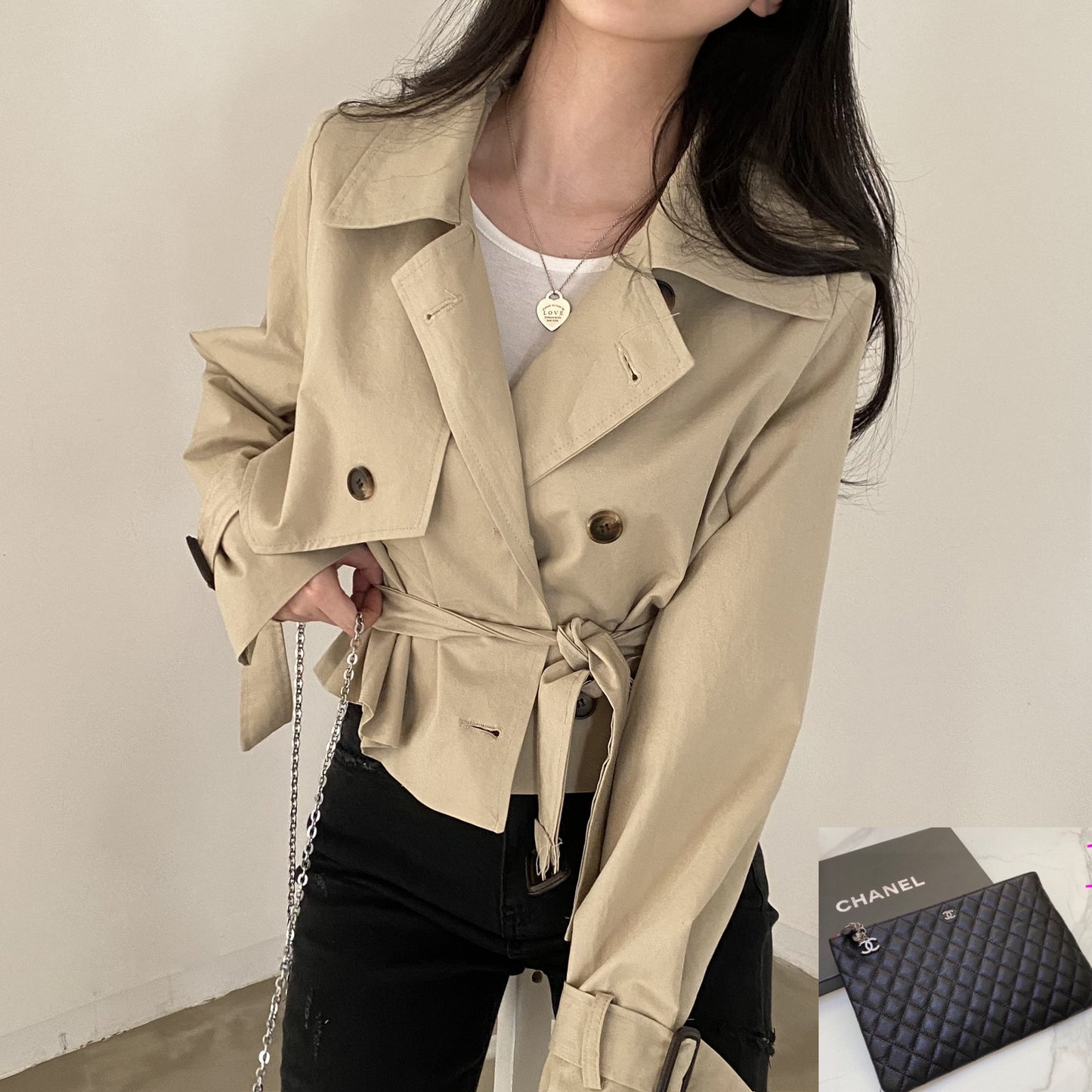 Loose Trench Coat Short Coat Women SA451
