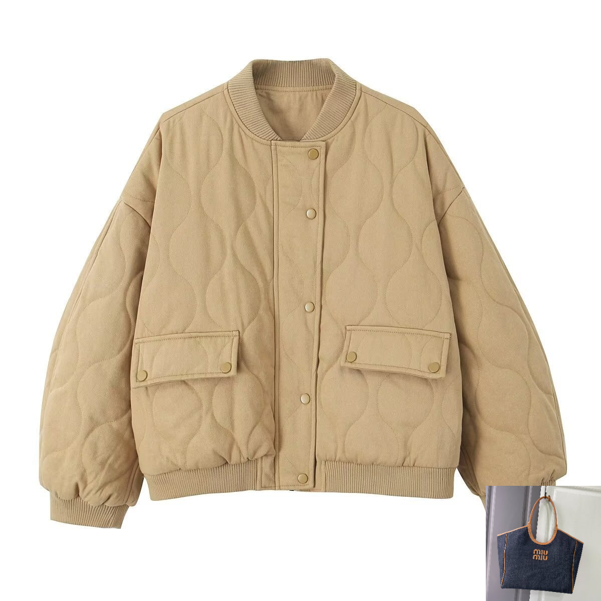 Loose Quilted Bomber Jacket SA398/SA399