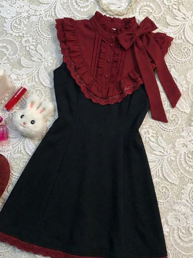 Black Lace Sleeveless Dress US 64H081