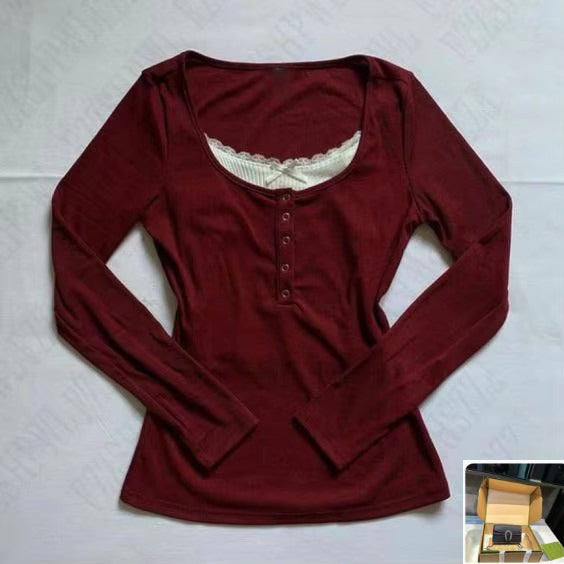 Printed Crew Neck T-Shirt Long Sleeve Top SA413