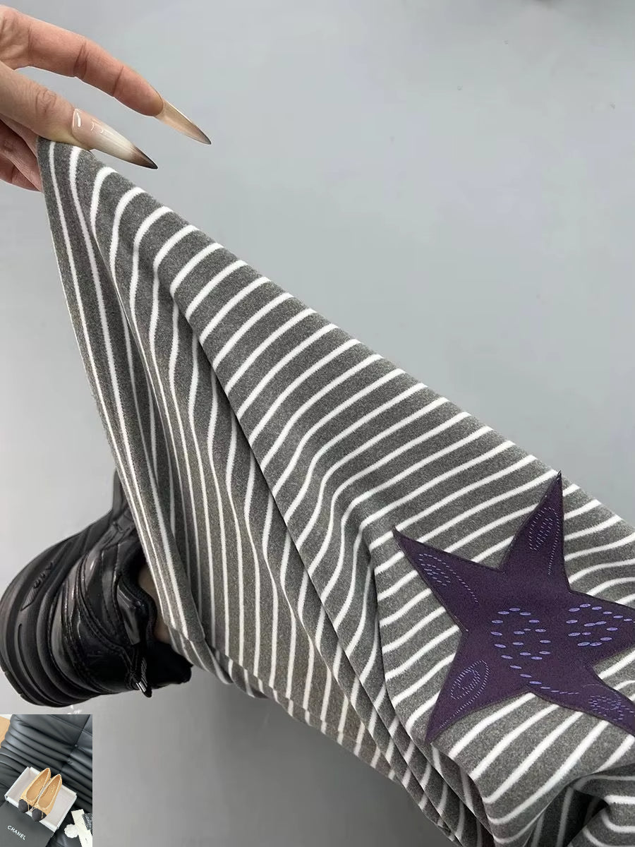 Purple Star Patchwork Soft Straight Pants SA247/SA269