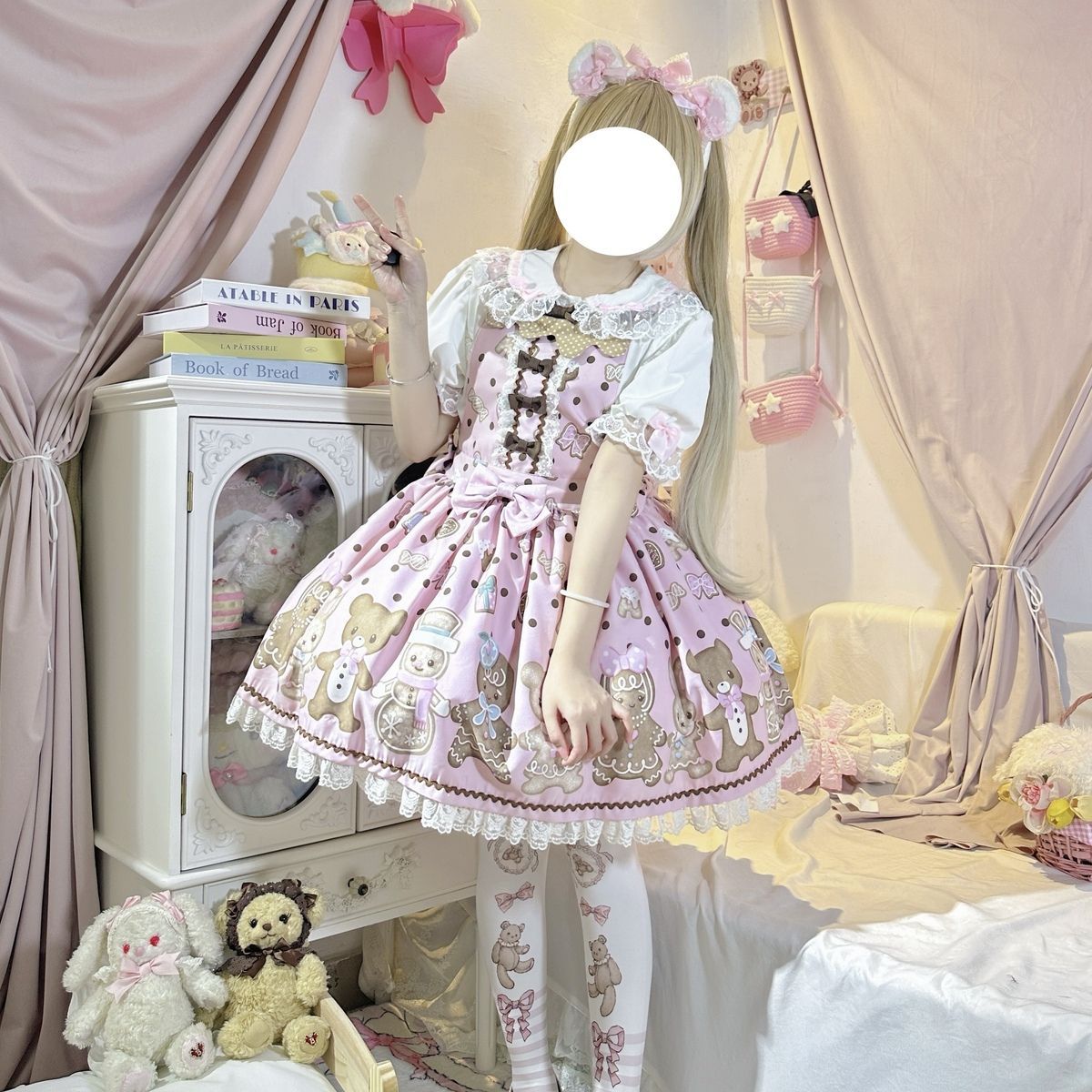 Lolita Bowknot Peter Pan Collar Blouse US 64D201