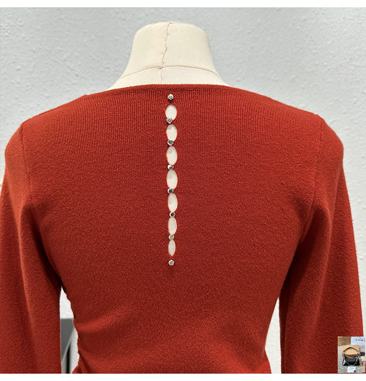 Drawstring Lace Up Irregular Solid Sweaters SA118/SA133