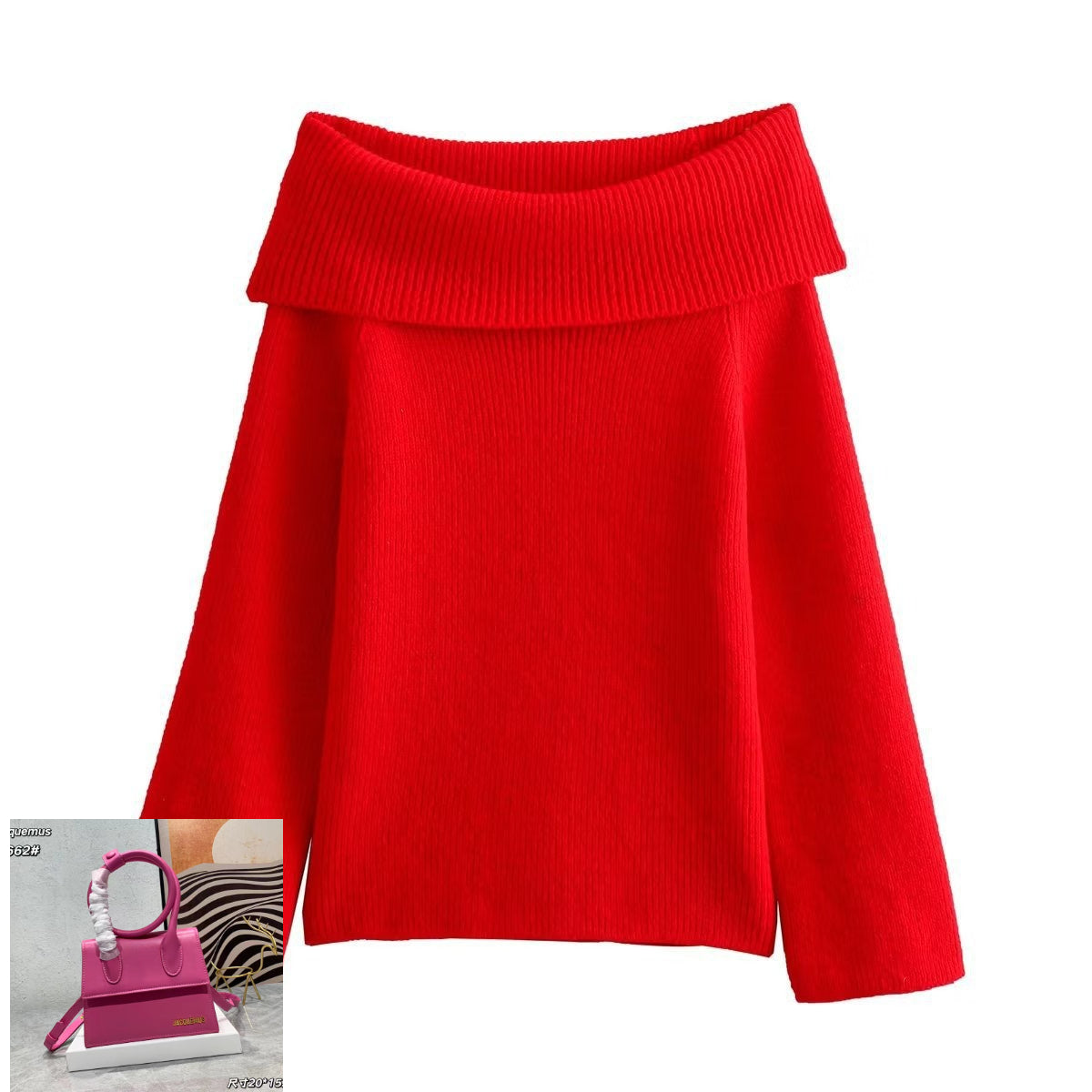 Straight Shoulder Long-sleeved Sweater Top SA401